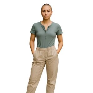 Abercrombie & Fitch Bodysuit Womens‎ Size L Green Henley One Piece Bella Swan